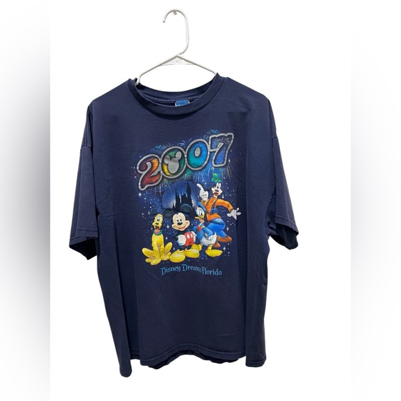 Disney Women’s Dark Blue 2007 Graphic Tee - Picture 1 of 5